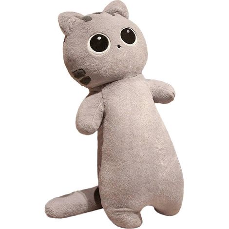 Cartoon cat long pillow plush toys black cat doll girls sleep clip legs long pillow rag dolls (1/5)