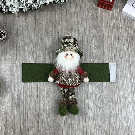 Attache-rideau de Noël décoratif, accessoire fenêtre avec motif bonhomme de neige et renne, décoration festive pour maison, salon, hôtel, vitrine, magasin et fête (1/5)