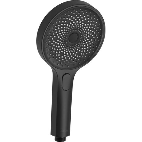 kielle Oudee - Cabezal de ducha 130, 3 chorros, EcoSpare, negro mate 20402004E (1/5)