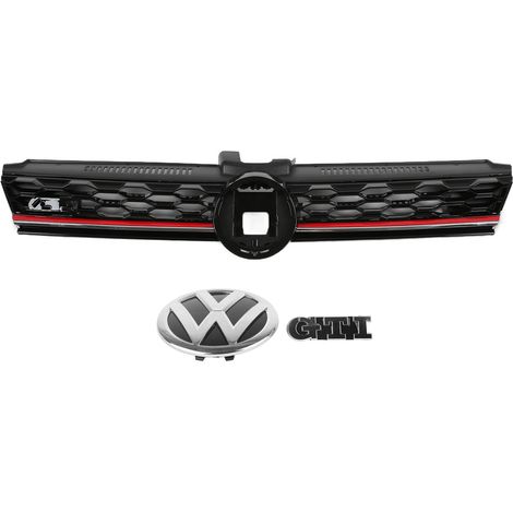 Modification de voiture 17-20 : Volkswagen Golf 7.5 GTI avec grille en nid d'abeille et liserés rouges (1/5)