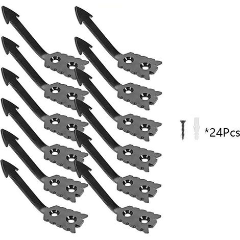12 Haken, Wandhalterung, geeignet für Hirschköpfe und andere Kleintiere, für den Innen- und Außenbereich geeignet. (1/5)