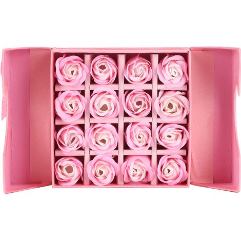 Boîte Cadeau Fleurs Artificielles PE - Idée Cadeau Anniversaire Fête Originale Rose