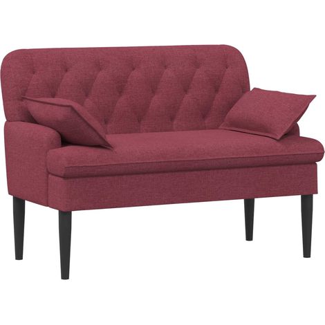 Sofá amoroso con botones acolchados Rojo vino 111 x 68 x 80 cm vidaXL