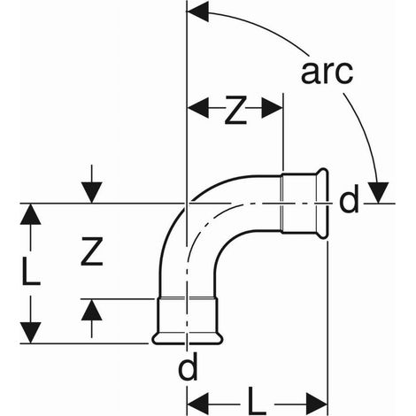 CURVA 90° FF ACCIAIO DN32 ø35 23106