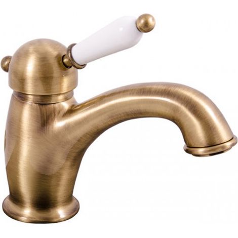 Mitigeur lavabo LABE en laiton bronze avec poignée en céramique-Bronze-Bronze-5.40 -- (1/4)