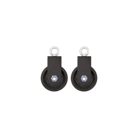 Poulie pivotante, poulie simple avec support de montage, poulie pivotante en U, roue de levage pour poulie à câble métallique, musculation, 2 pièces (1/5)