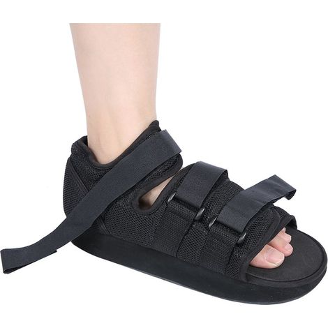Chaussure de marche post-op pour protection du pied - Bottine de soutien pour fracture (Noire, Taille S) (1/5)