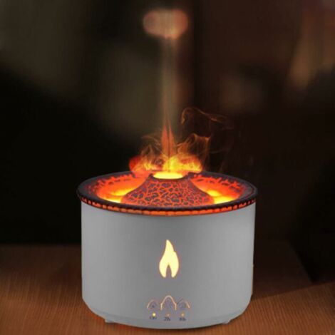Diffuseur d'huiles essentielles de 360 ​​ml, humidificateurs volcaniques pour la maison, diffuseur d'air avec flammes de qualité supérieure 2 modes de brume (1/5)
