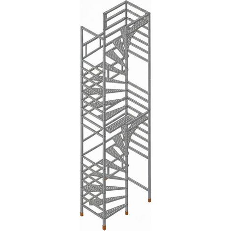 Escalier de chantier provisoire - Hauteur à franchir 4.60 à 5.20m - 858000/2