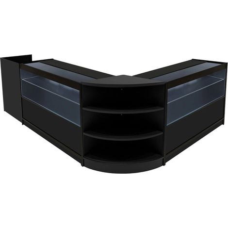 Black Shop Counter Set Eclipse LED Light C1200 LM60 TB60 120cm (1/5)