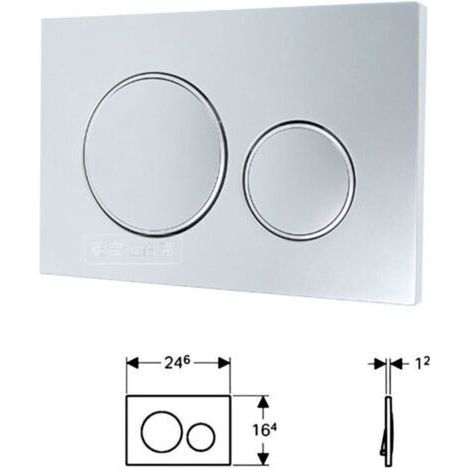 Pour Plaque de déclenchement Geberit Sigma20 pour rinçage double touche: blanc, chromé brillant (115.882.KJ.1) (1/5)
