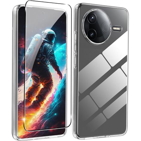 Coque pour Xiaomi Poco F7 Pro/Redmi K80 + 1 film de protection d'écran en verre trempé, transparent (1/5)
