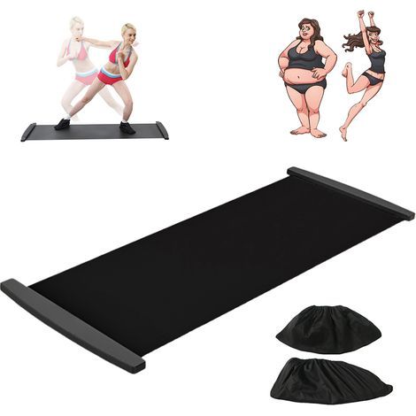 Gleitmatte mit rutschfesten Belägen für Beintraining, Fitness und Leichtathletik, inklusive Abnehmratgeber (1/5)