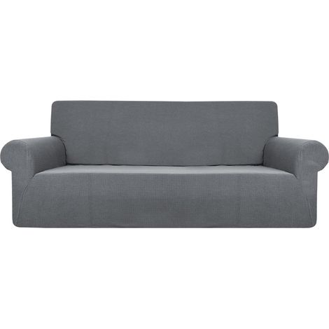 AIDUCHO 1 Pièce Housse De Canapé Confortable Pour Chambre Salon Extensible Avec 3 Place Gris Clair