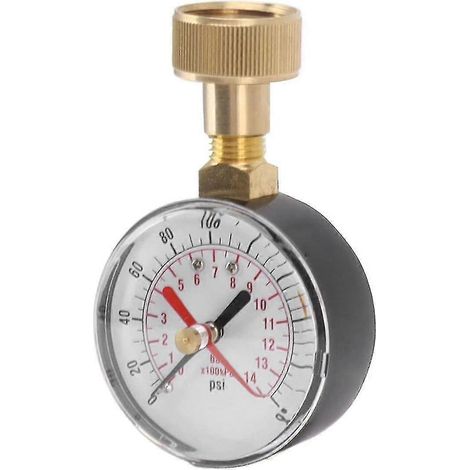 Manomètre de pression d'eau universel 0 à 200 psi avec filetage femelle 3/4 pour remplacement (1/5)