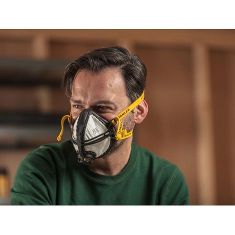 Stanley FFP3 R D Lite Pro Dust Mask Respirator with Low Breathing Resistance and Non-Allergenic Features