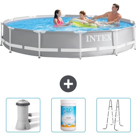 Intex Piscine Prism Frame Ronde - 366x76 cm - 4-pièces SCB84 (1/5)