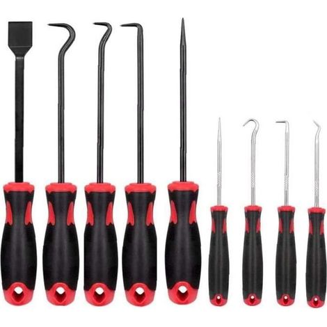 Outils d'extracteur de joint d'huile,Multifonctions Réparation Automobile,9PCS (1/4)