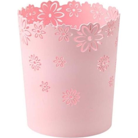 Kunststoff-Abfalleimer für Papierrecycling im Schlafzimmer oder Büro, 16 x 13 x 19 cm – rosa (1/5)