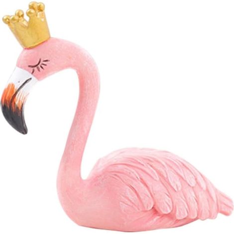 sculpture de flamant rose en résine Décoration simple et