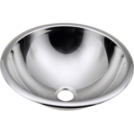 Sapho - Lavabo à encastrer, diamètre 41 cm, inox 13030.B