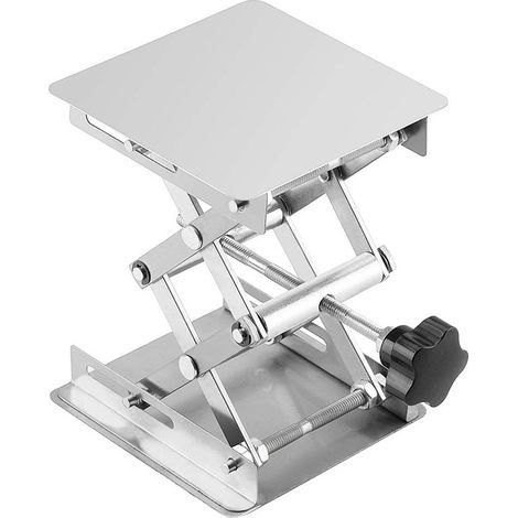 Table Élévatrice de Laboratoire , Table de Levage Plate-Forme de Laboratoire en Acier Inoxydable , 100 x 100 mm, Hauteur de Levage Extensible de 50 à 155 mm , Poids de Support 5 KG (1/5)