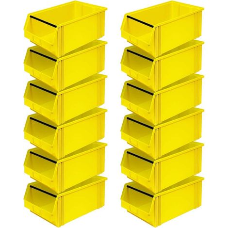 BRB Classic Box FB 2 Lot de 12 boîtes de conservation pour fenêtre Jaune 510/450 x 300 x 200 mm 27 l (1/2)