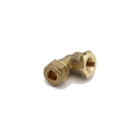 PrimaPlus 10mm x 1/4" Brass Compression Elbow Fitting (10 Pack)