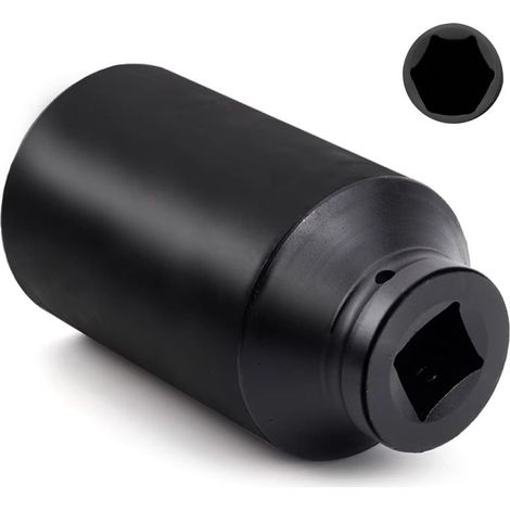 Douille pour visseuse à choc 41mm, douilles hexagonales en acier CR-V de 1/2 pouce pour visseuse à choc pour machines de construction (longueur totale de 78mm) (1/5)