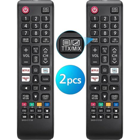 Universalfernbedienung für Samsung Smart TV BN59-01315B – 2er-Pack, Ersatzfernbedienung für Netflix, Prime Video und Rakuten TV (1/5)