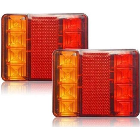 Luci e catarifrangenti per rimorchio, 2 pezzi, luci posteriori a LED da 12V, luci posteriori multifunzionali per trattore, camion e rimorchio.