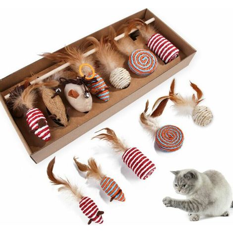 7 jouets pour chat pour animaux de compagnie (1/4)