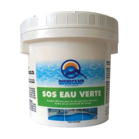 Tratamiento piscina Quimicamp sos eau verte acción rápida sin residuo