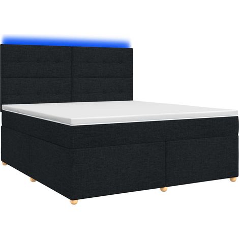 Maison Exclusive - Boxspringbett mit Matratze Schwarz 160 x 200 c (1/5)