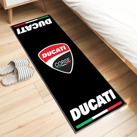Tapis d'exposition pour moto 80 x 200cm, antidérapant, idéal pour les passionnés de moto. Tapis décoratif, résistant aux taches et facile à nettoyer