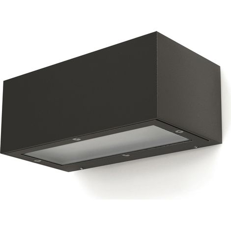 Aplique de pared ISORA doble emisión LED SMD 2x8,70 W 840 lm 3000 K CRI80 IP65 Antracita (1/4)