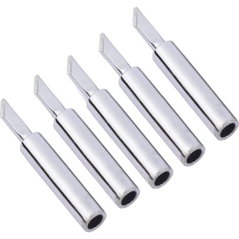 5 Pièces Panne à Souder 900M-T-SK, Pointe de Fer à Souder de Remplacement, Pointes de Soudure Alliages Plaqué Nickel, Applicable pour Hakko,Station de Reprise de Soudure Conseils Soudage Outil