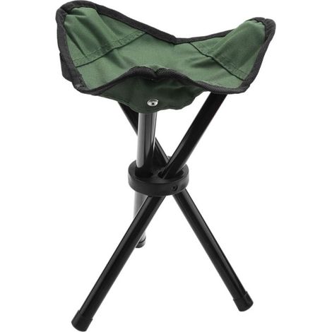 Tragbarer, faltbarer Campinghocker mit Dreibein-Sitz für Outdoor-Angeln, einfache Luft (1/5)
