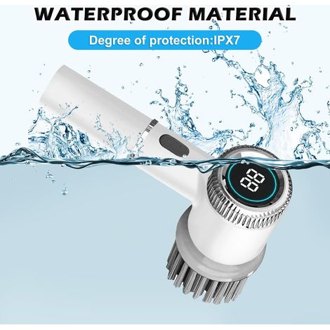 Brosse de Nettoyage Electrique, Brosse Nettoyage Electrique sans Fil, Brosse Electrique Nettoyage, Salle de Bain, Cuisine, Voiture