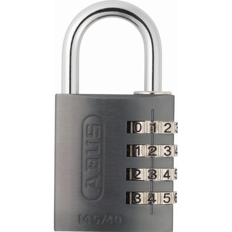 Candado de combinación abus código 4 dígitos plata 40 mm