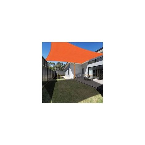 Rechteckiges Sonnensegel 2x3m, orange, wasserdicht, UV-Schutz, für Garten, Terrasse, Patio, Pool, inklusive losem Seil (1/5)