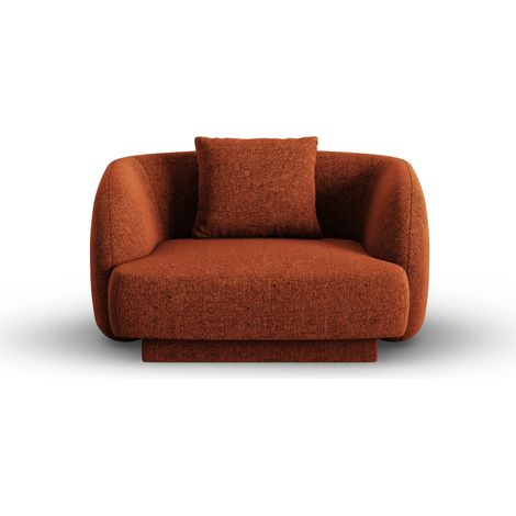 Fauteuil en chenille terracotta (1/5)