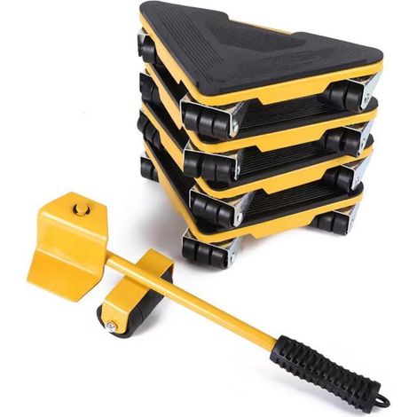 Kit de déménagement - Soulever des charges lourdes sans effort - Lève-meubles sur roues - Kit de transport capacité 200 kg - Outil de déménagement pour canapés, armoires et appareils électroménagers -