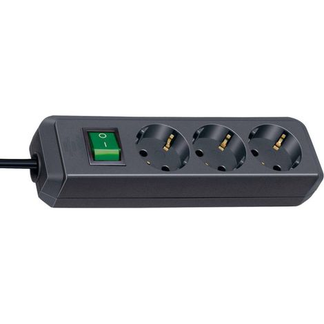 Brennenstuhl Presa multipla Eco-Line con interruttore 3 prese nero 5m H05VV-F 3G1,5 - 1152900 (1/3)