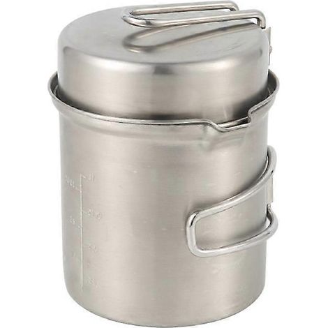 Mini réchaud de camping pliable et coupe-vent, portable, avec casserole et poêle à bois, pour barbecue et cuisson en extérieur.