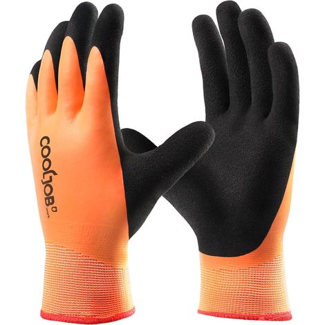 Gants de travail imperméables en hiver - Résistance au Froid - Gants de jardin chauds double protection - Taille S (1/5)