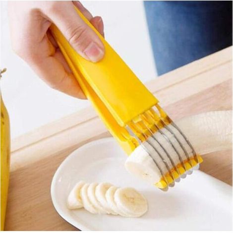 Trancheuse banane en acier inoxydable, coupe-ham et saucisse, outil de découpe multifonction cuisine (1/5)