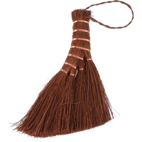 Mini balai de paume naturel, petit balai portatif compact (1/5)