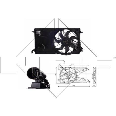 Ventilateur, refroidissement du moteur NRF 47291 MAZDA Z60215025B Z60215025C