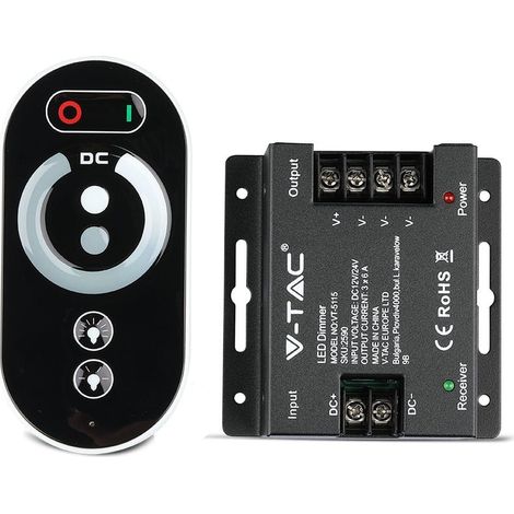 V-TAC VT-5115 RF Controller dimmer für LED-Streifen mit Touch-Fernbedienung - SKU 2590 (1/5)